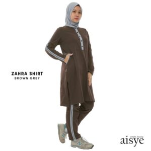 AISYE - ZAHRA SHIRT BROWN GREY