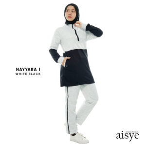 AISYE - NAYYARA SPORTS I WHITE BLACK