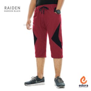 EDORASPORTS - BICYCLE PANTS RAIDEN MAROON BLACK